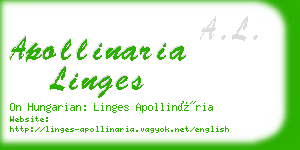 apollinaria linges business card
